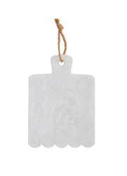 White Mini Resin Board by Mud Pie