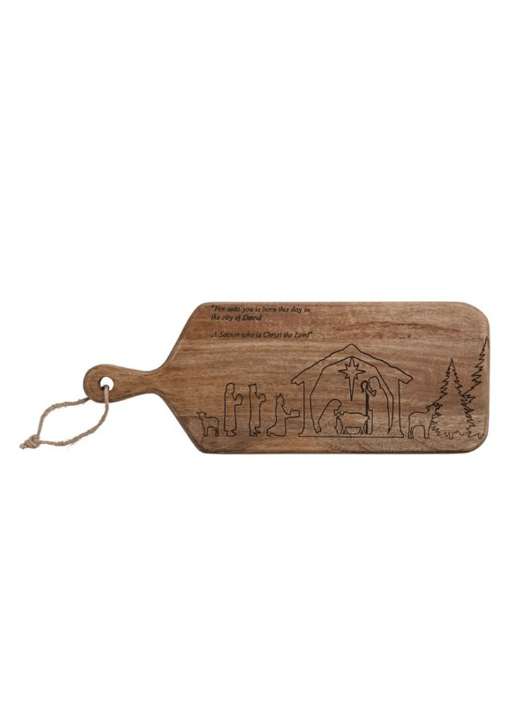 Nativity Wood Board by Mud Pie