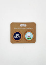 Partee Needlepoint Ball Marker by Mud Pie
