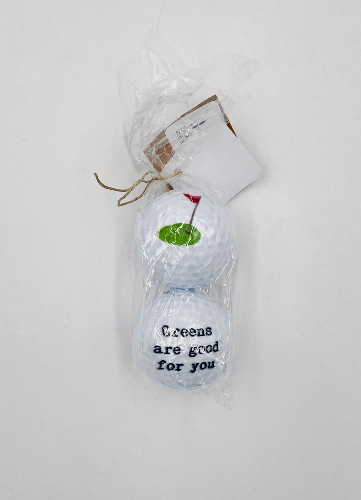 Greens Are Good Golf Ball Set by Mud Pie