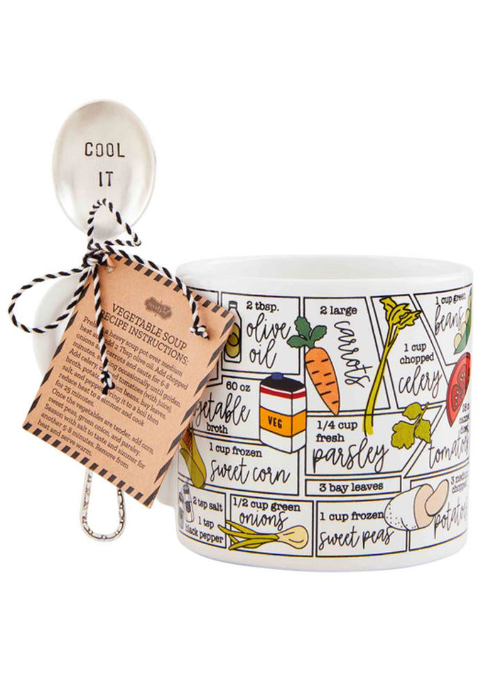 Vegetable Soup Recipe Mug Set by Mud Pie