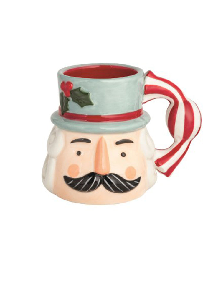 Blue Nutcracker Candy Handle Mug by Mud Pie
