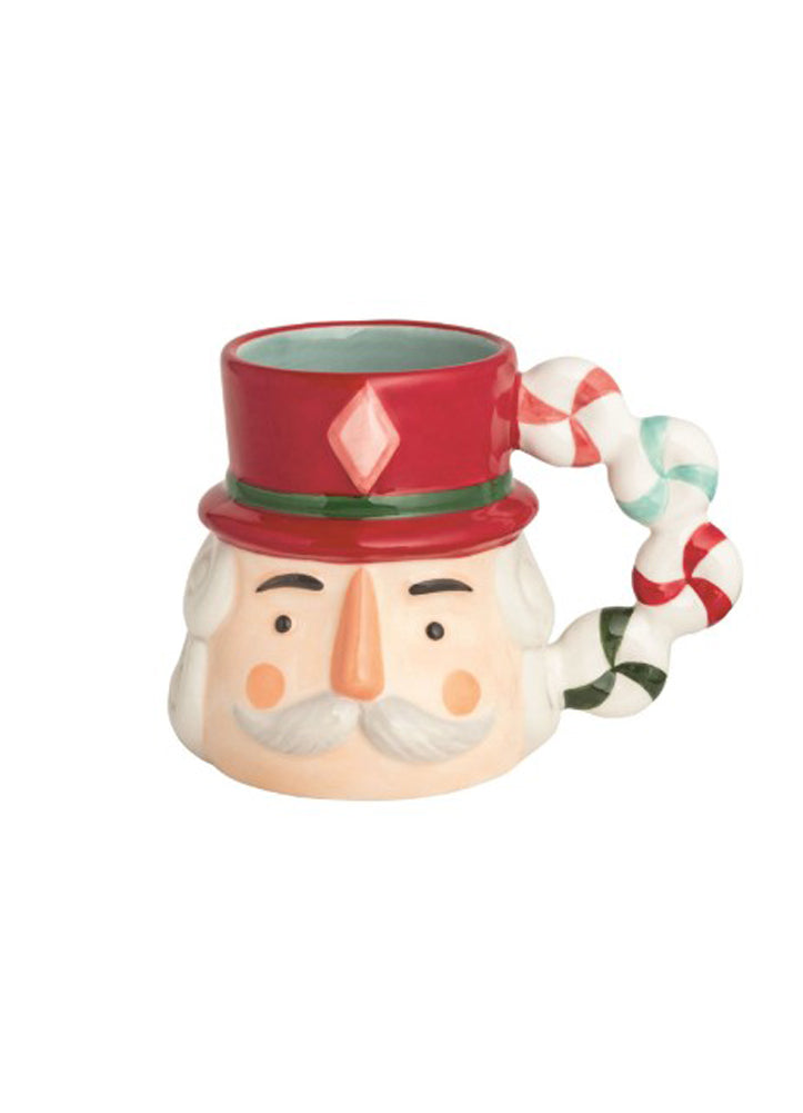 Red Nutcracker Candy Handle Mug by Mud Pie
