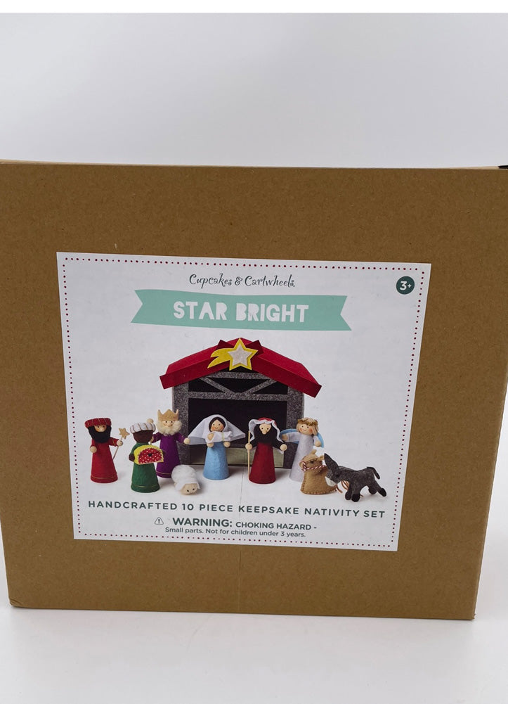 Handcrafted Felt Nativity Set by Twos Company
