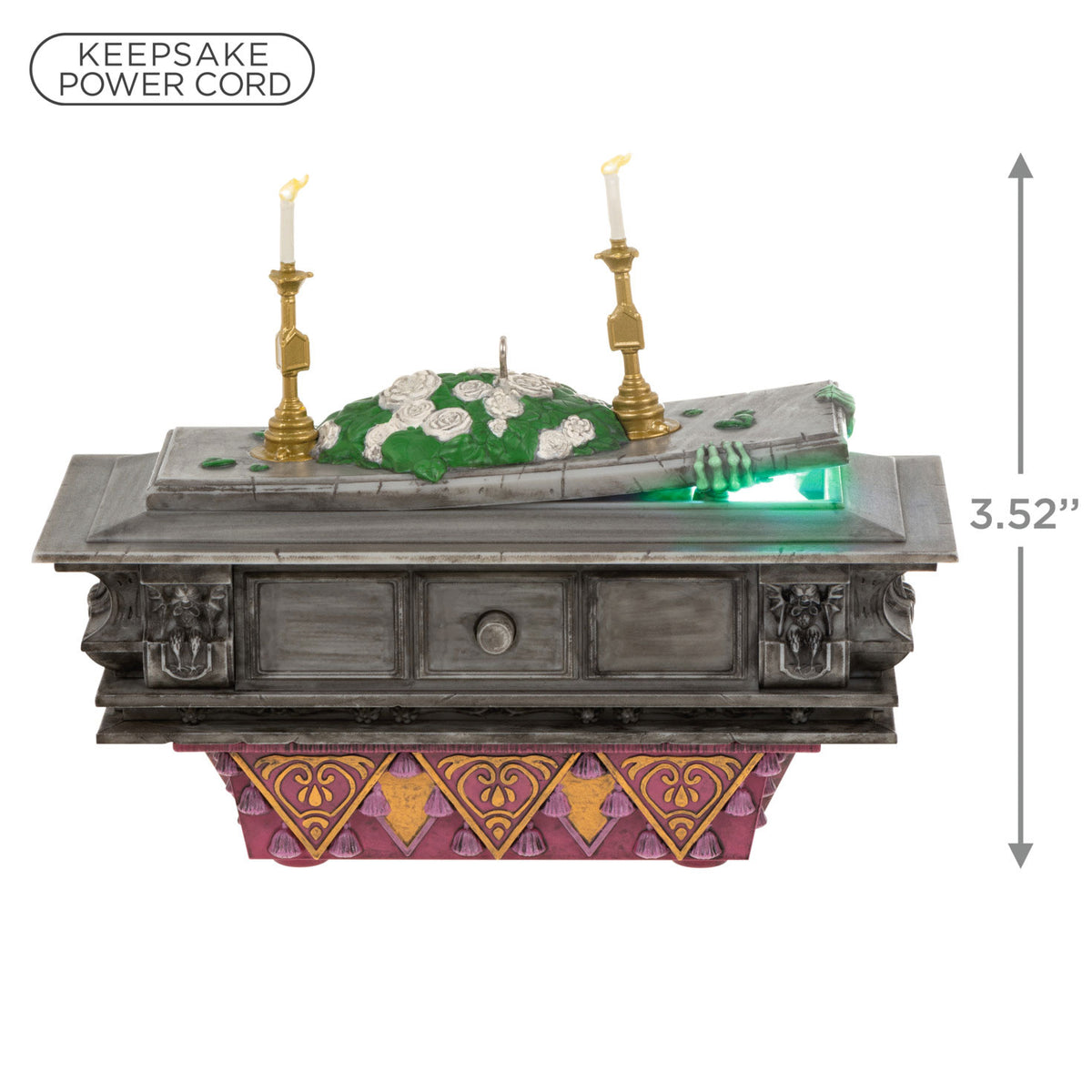 Hallmark Disney The Haunted Mansion Collection The Coffin in the Conservatory Ornament With Light and Sound