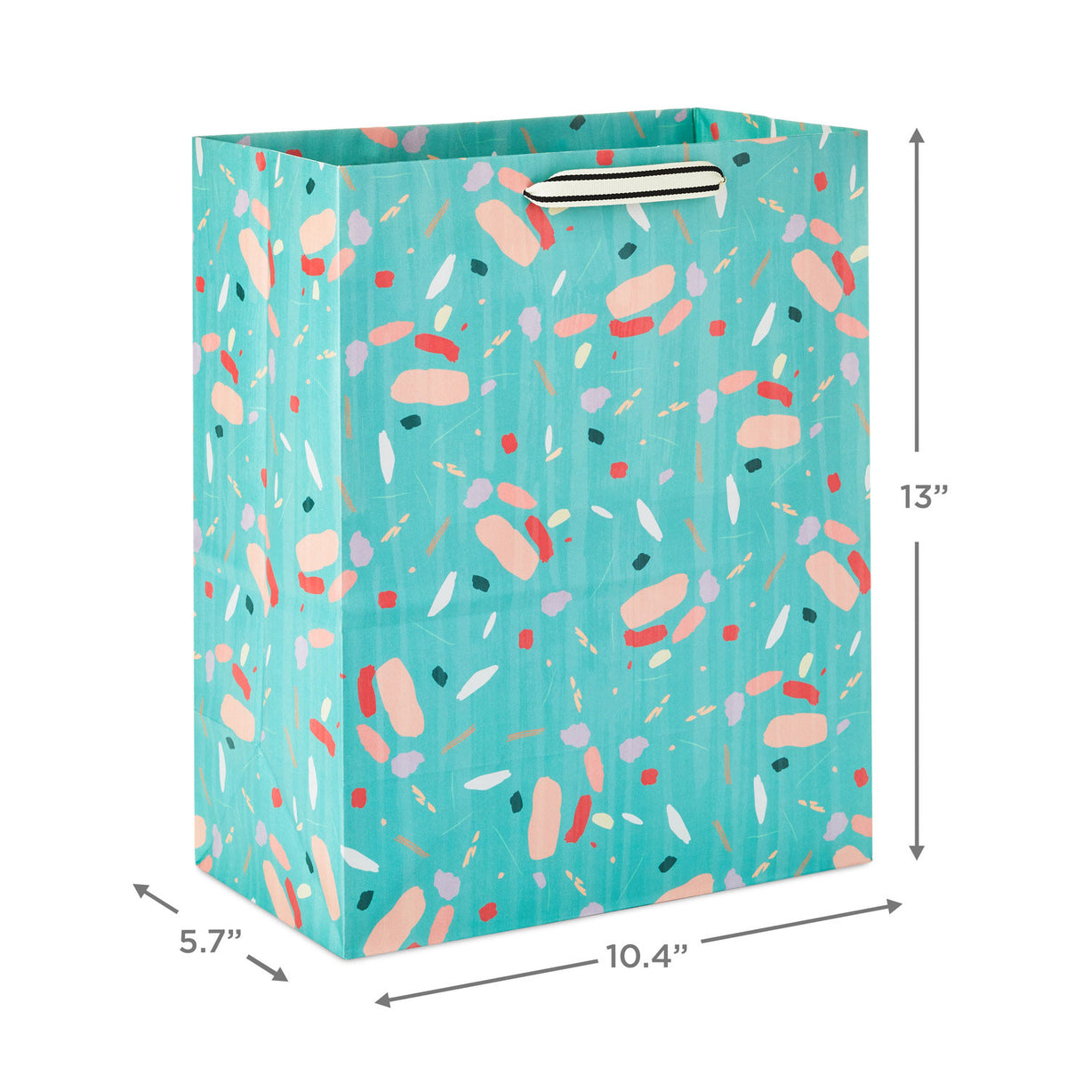 Hallmark 13" Colorful Terrazzo on Mint Large Gift Bag