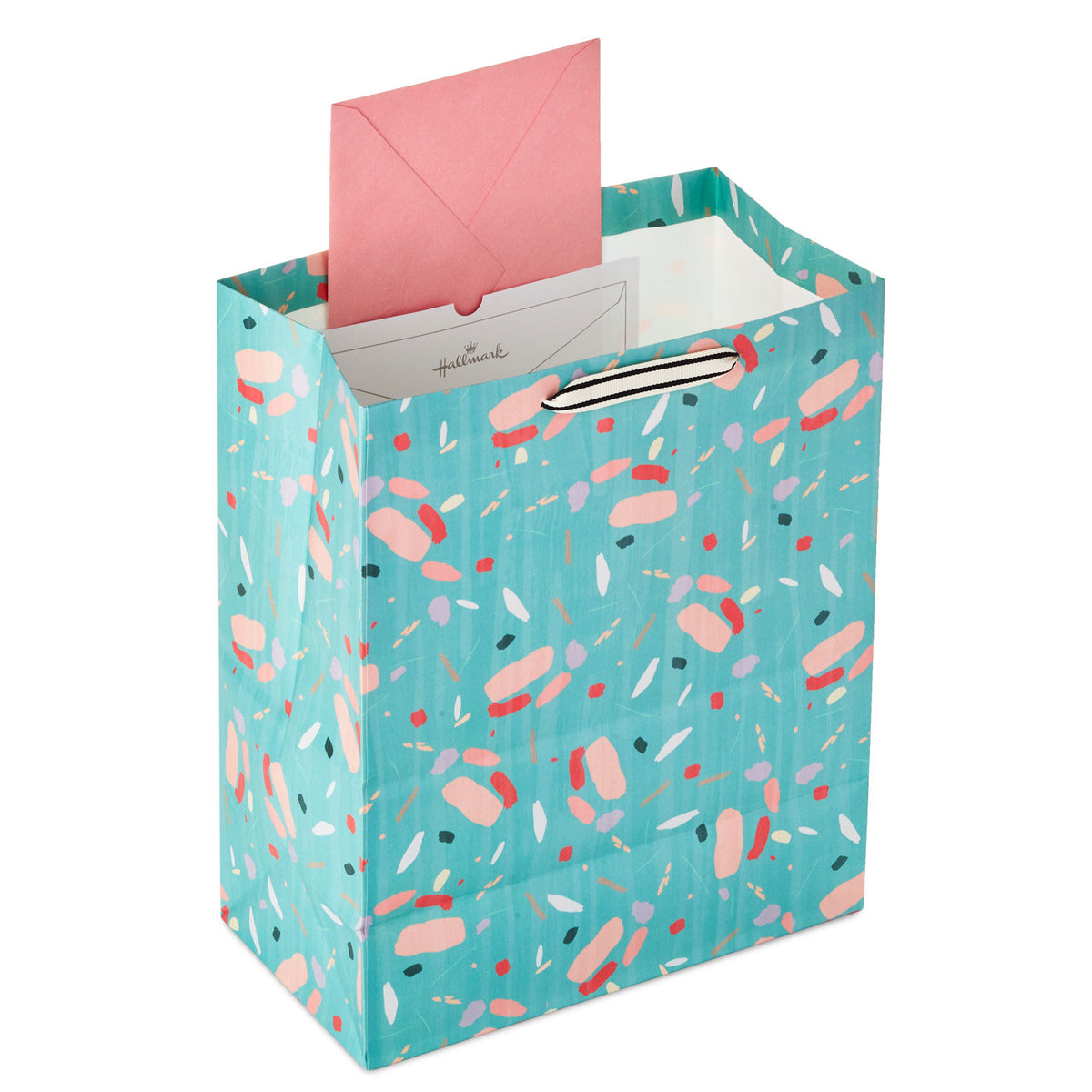 Hallmark 13" Colorful Terrazzo on Mint Large Gift Bag