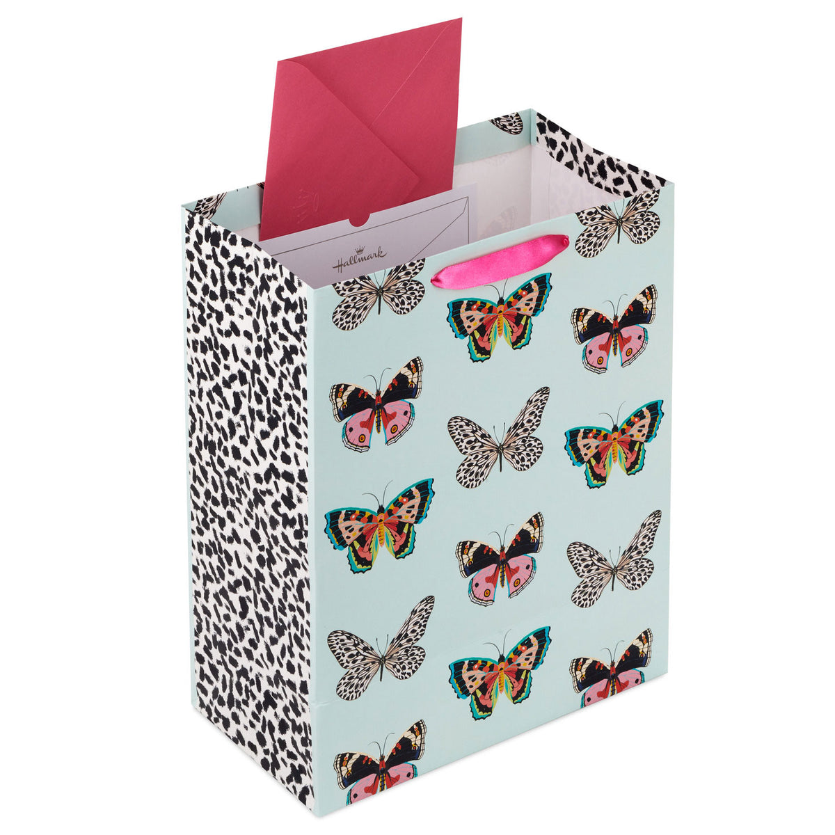 Hallmark 13" Butterflies on Mint Large Gift Bag