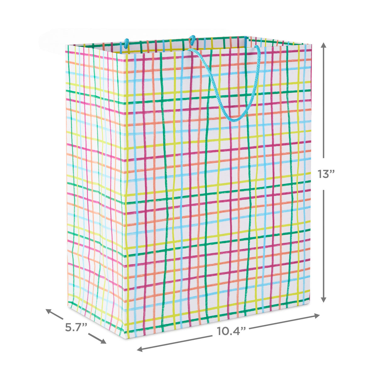 Hallmark 13'' Multicolor Windowpane Large Gift Bag