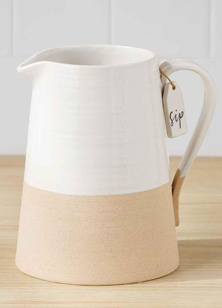 Sip Stoneware Pitcher by Mud Pie