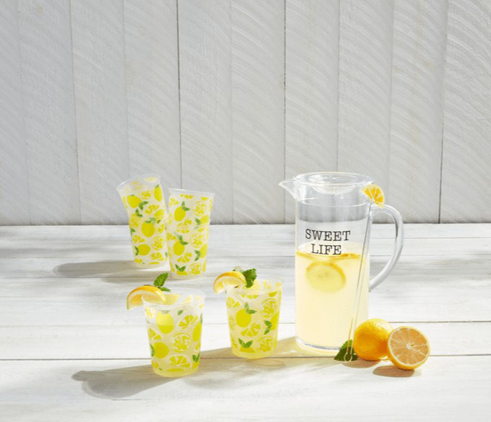 Acrylic Pitcher Cups Set by Mud Pie