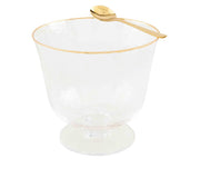 Gold Edge Glass Pedestal Bowl by Mud Pie