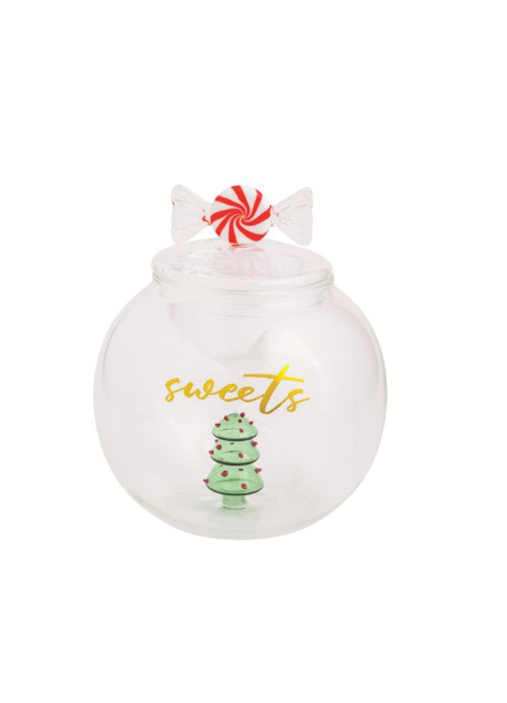 Christmas Glass Cookie Jar by Mud Pie