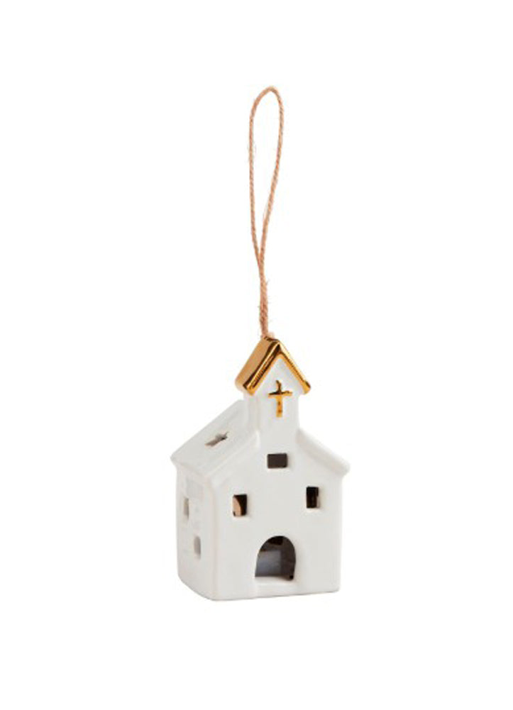 Large Light Up Church Ornament by Mud Pie