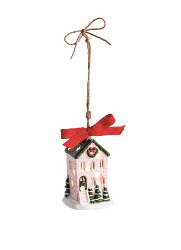 House Ceramic LED Ornament by Mud Pie