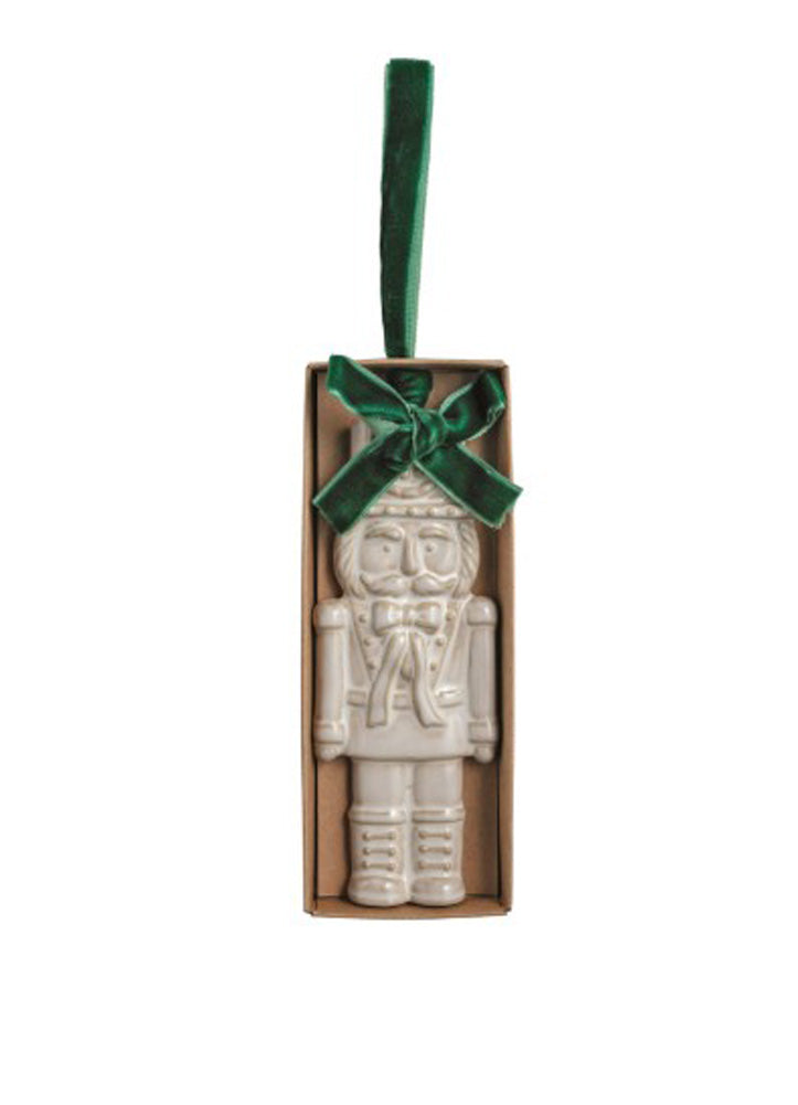 Nutcracker White Christmas Ornament by Mud Pie