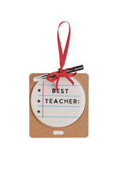 Notebook Acrylic Ornament by Mud Pie