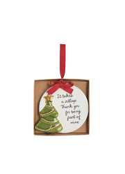 Tree Thank You Ornament by Mud Pie