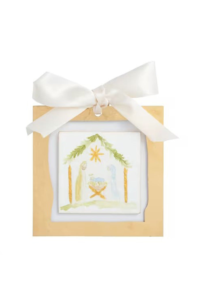 Nativity Gold Ornament by Mud Pie