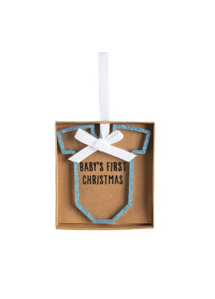 Acrylic Blue Baby Ornament by Mud Pie