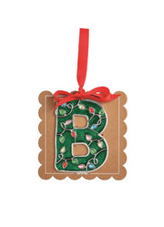 B Enamel Ornament by Mud Pie