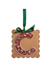 C Enamel Ornament by Mud Pie