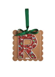 R Enamel Ornament by Mud Pie