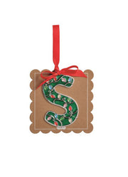 S Enamel Ornament by Mud Pie