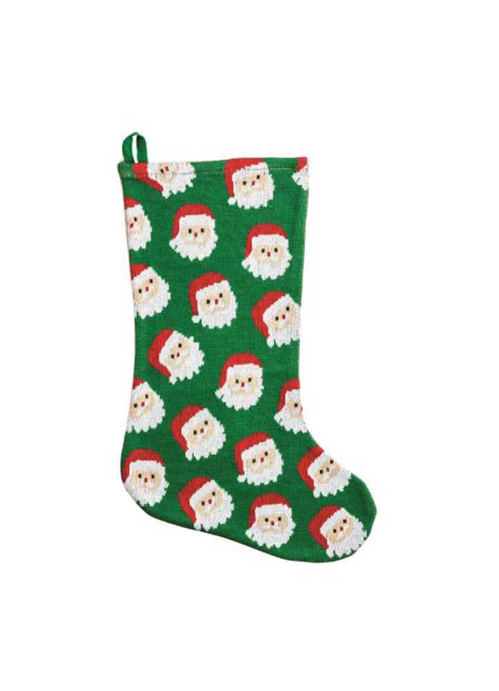 Santa Christmas Knit Stocking by Mud Pie