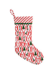 Bow Lattice Quilted Stocking by Mud Pie