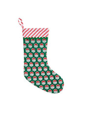 Green Block Quilted Stocking by Mud Pie