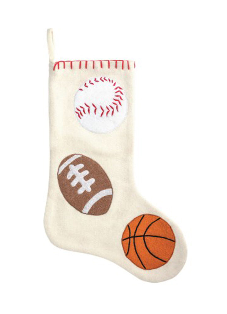 Sports Felt Stocking by Mud Pie