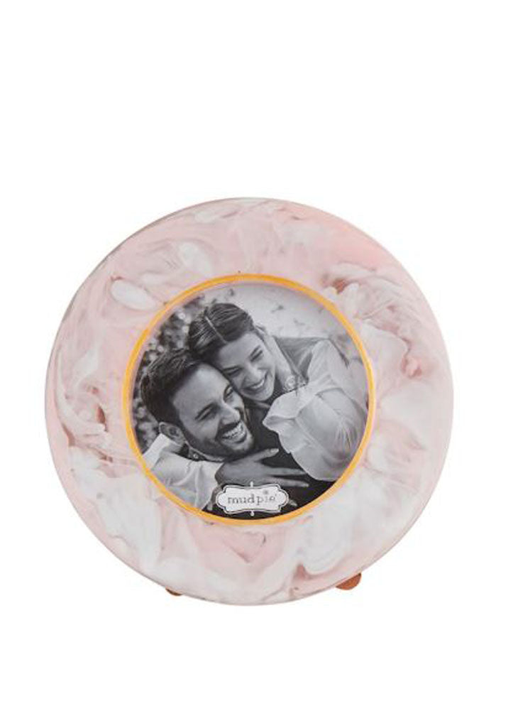 Pink Resin Small Frame by Mud Pie