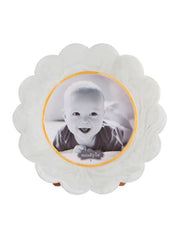 Scallop Resin Small Frame by Mud Pie