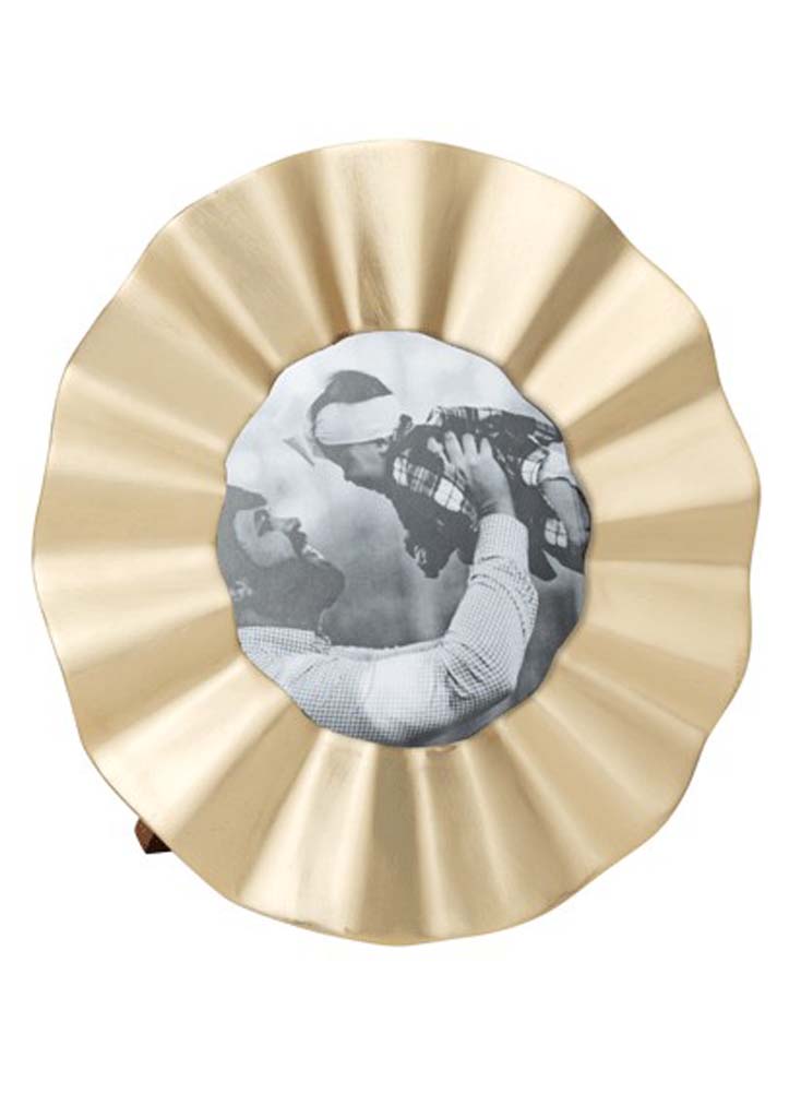 Round Mini Brass Frame by Mud Pie