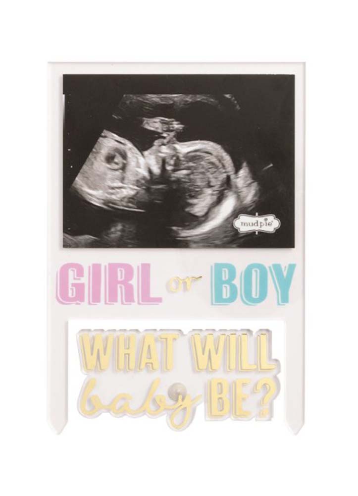 Girl Boy Ultrasound Topper by Mud Pie