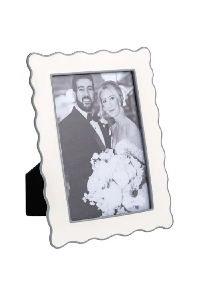 Grey Enamel Frame by Mud Pie
