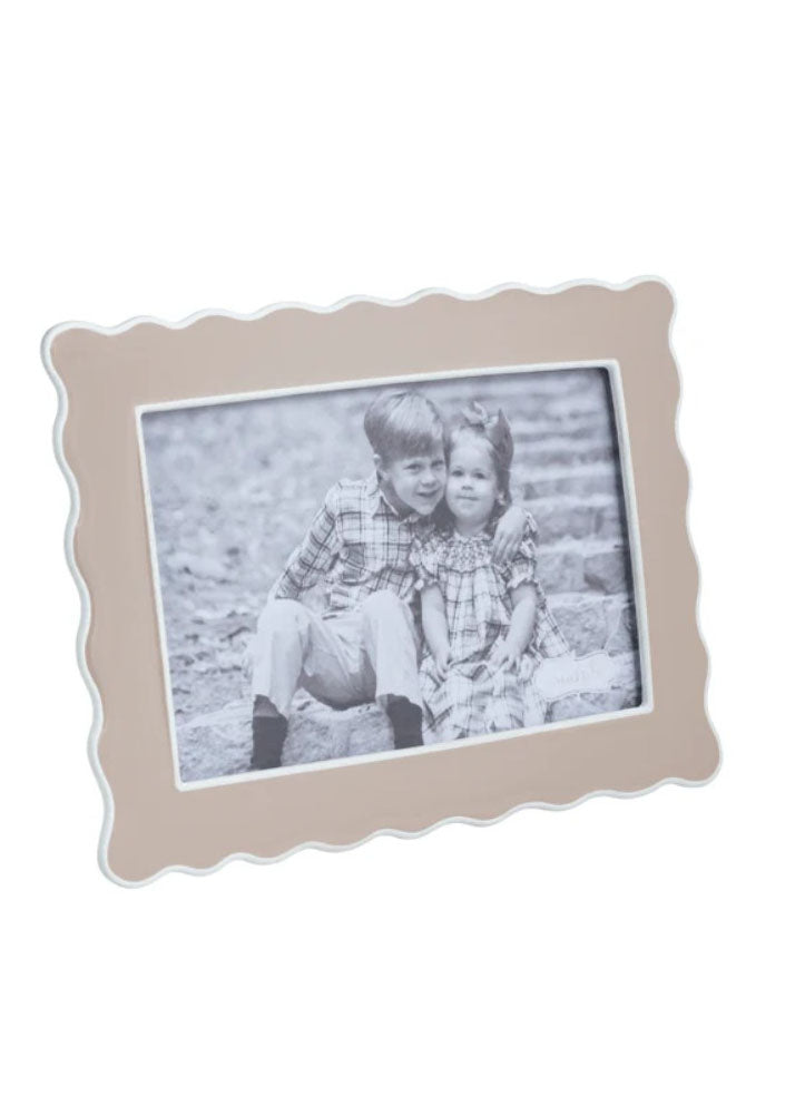 Taupe Enamel Frame by Mud Pie
