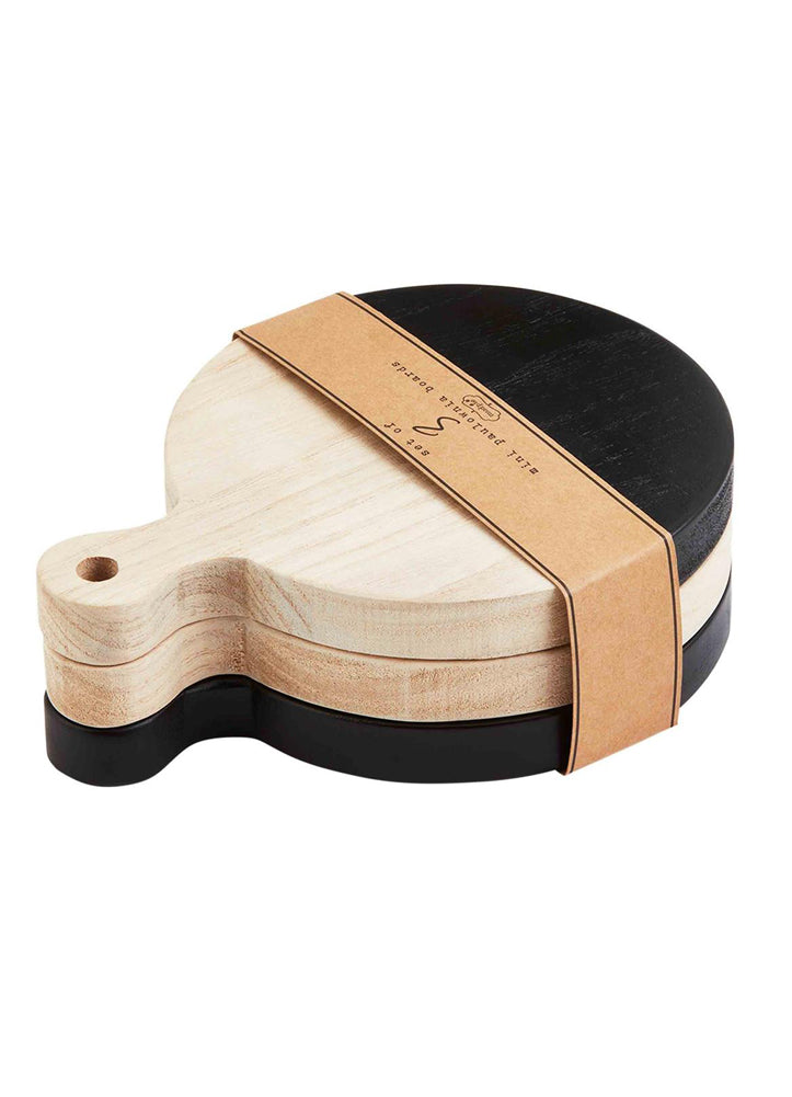 Cricle Paulowina Board Set by Mud Pie
