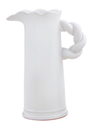 Large Twisted Handle Pitcher Vase by Mud Pie