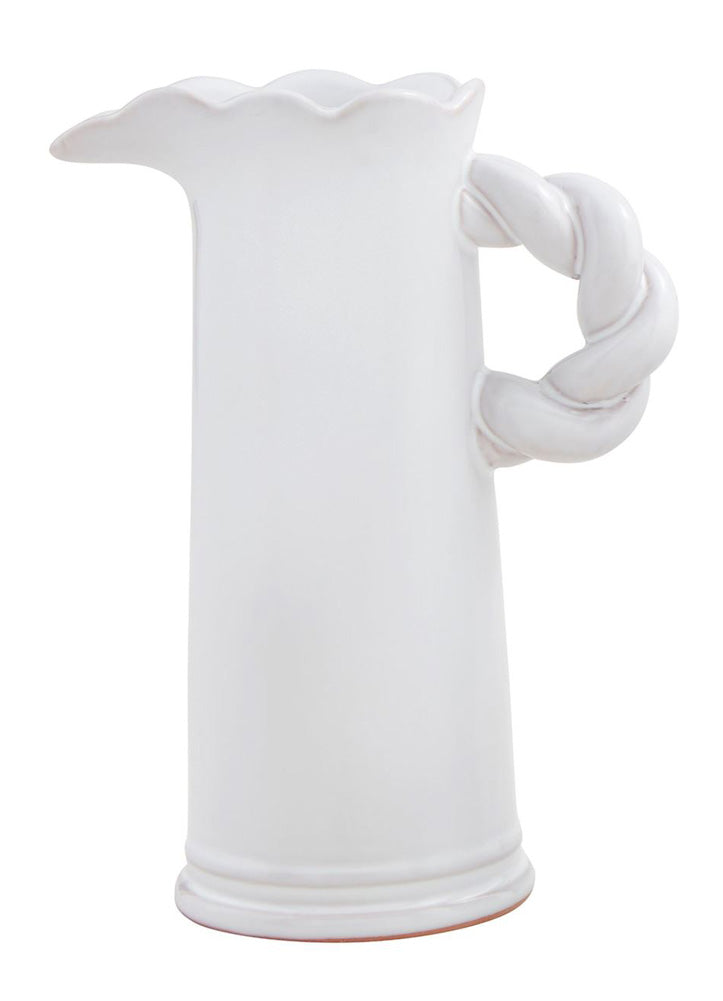 Large Twisted Handle Pitcher Vase by Mud Pie