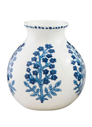 Buti Block Print Flower Vase by Mud Pie