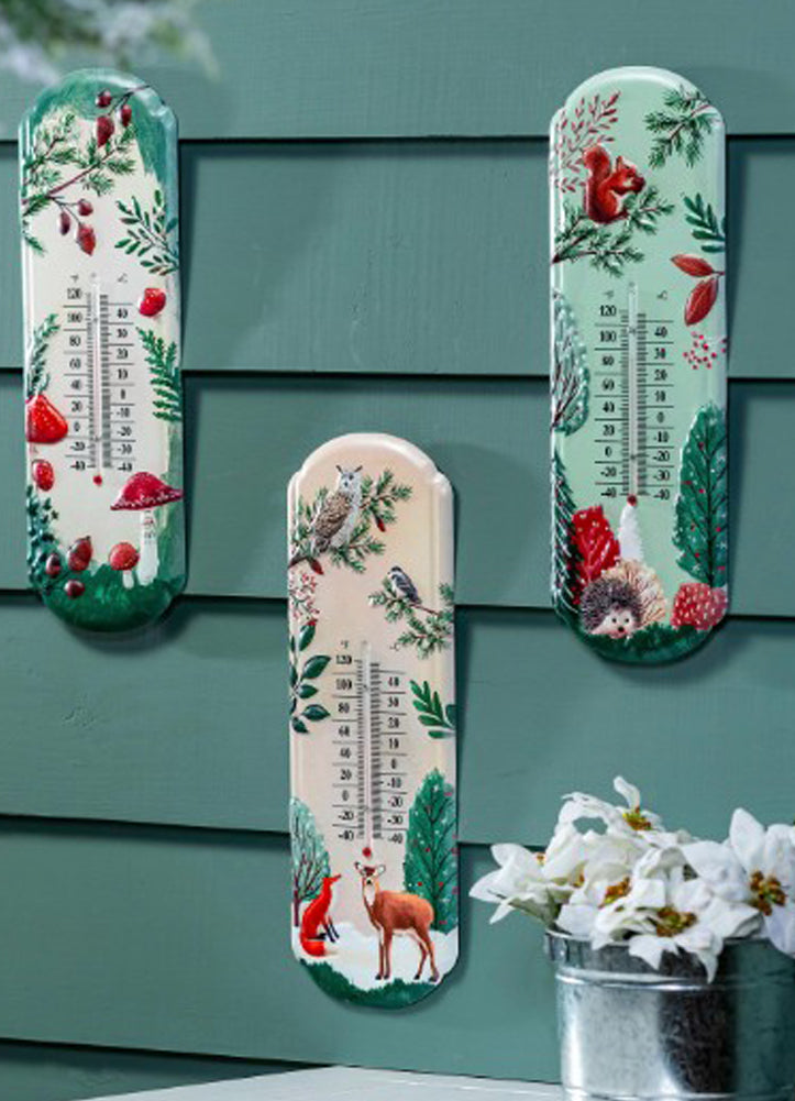 Asst Forest Animal Outdoor Thermometer by Evergreen