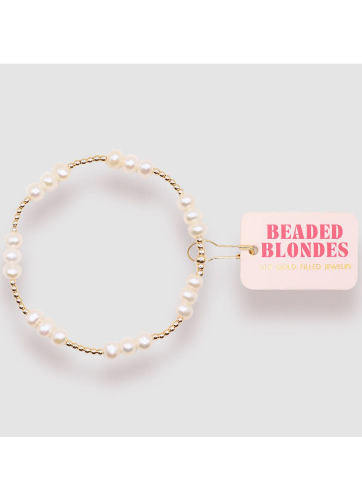 Ily Coastal Pearl Beaded Bracelet by Beaded Blondes