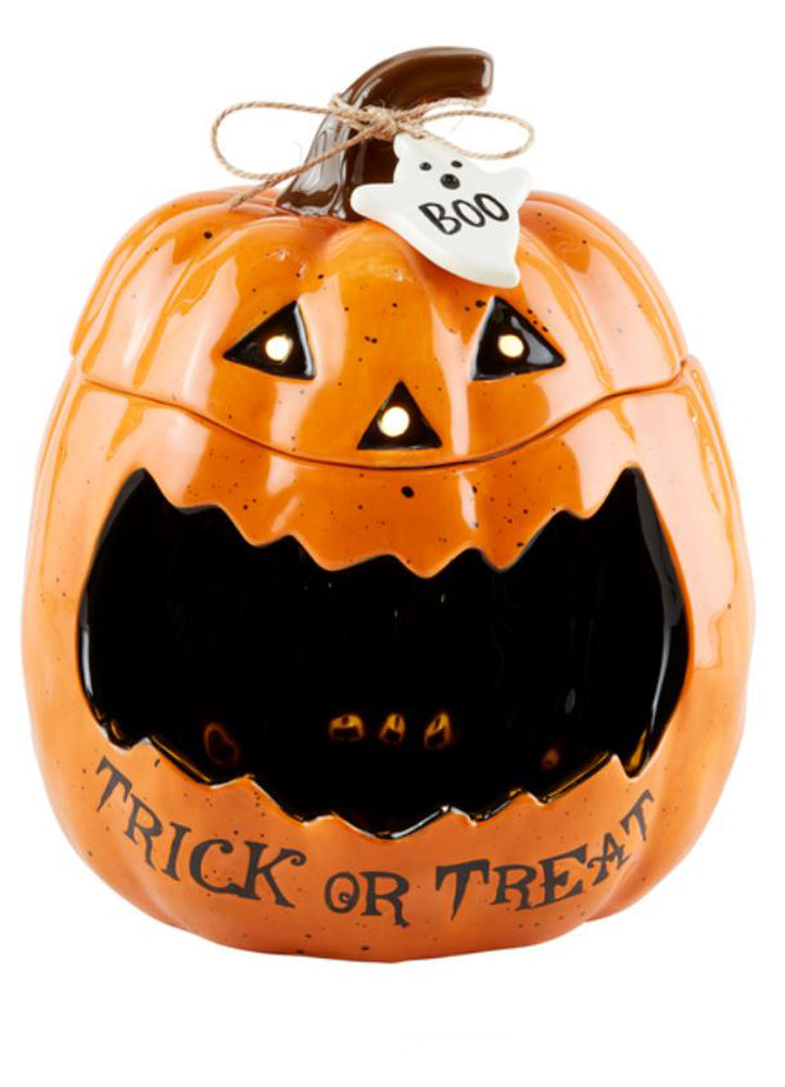LED Sound Pumpkin Container by Mud Pie