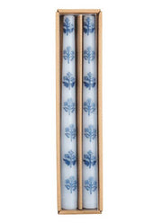 Block Print Blue Base Taper by Mud Pie