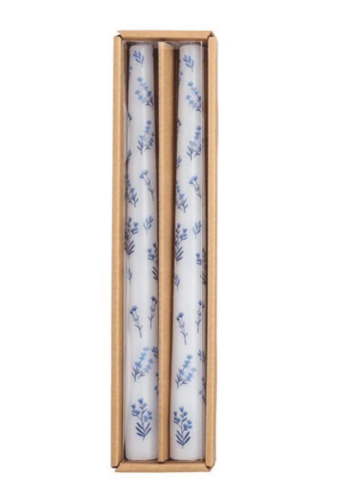 Block Print Flower Stem Taper by Mud Pie