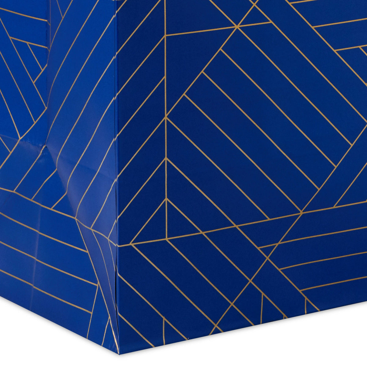 Hallmark 13" Gold Geometric on Navy Blue Large Gift Bag