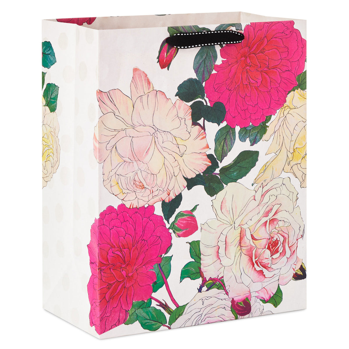 Hallmark 13" Illustrated Roses Large Gift Bag