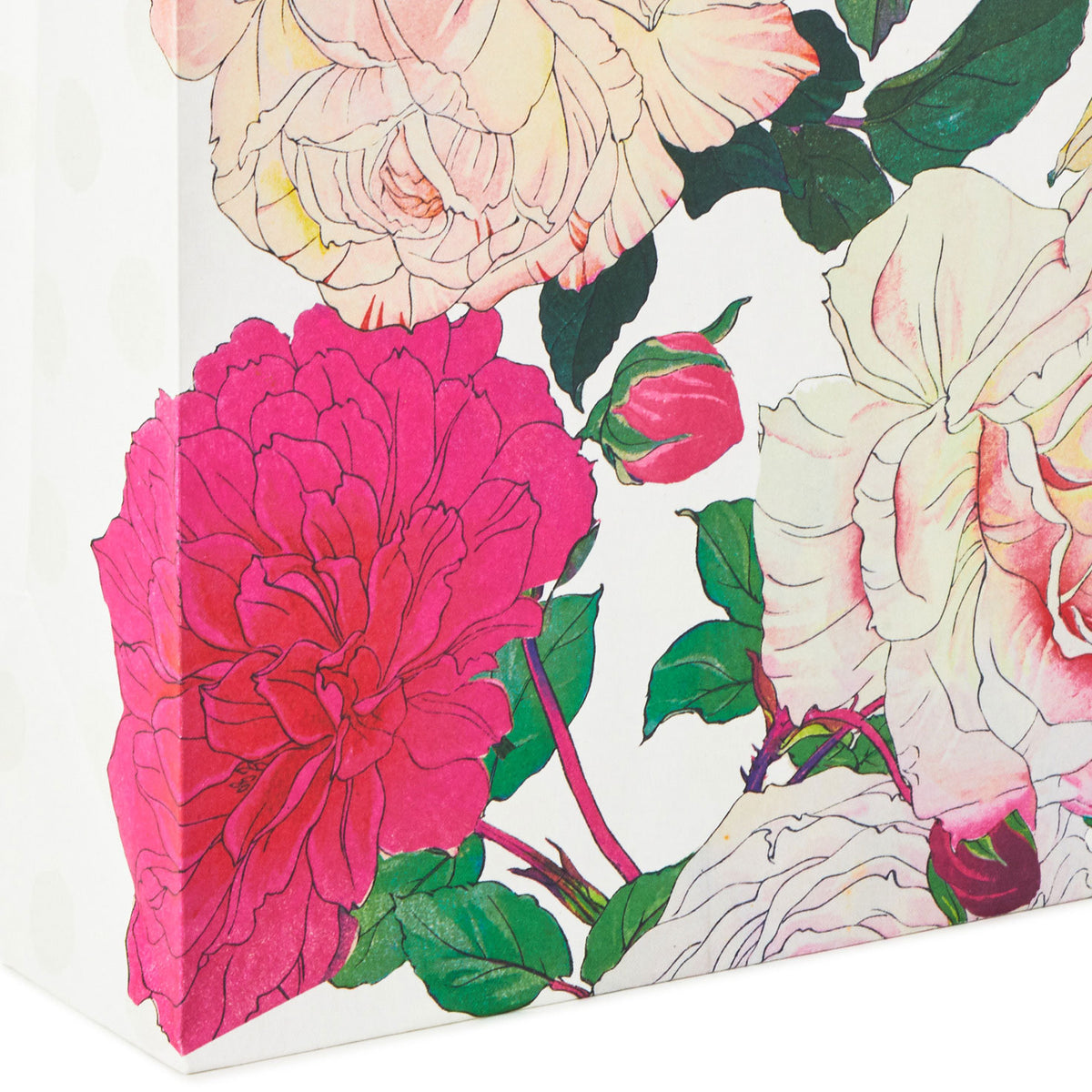 Hallmark 13" Illustrated Roses Large Gift Bag